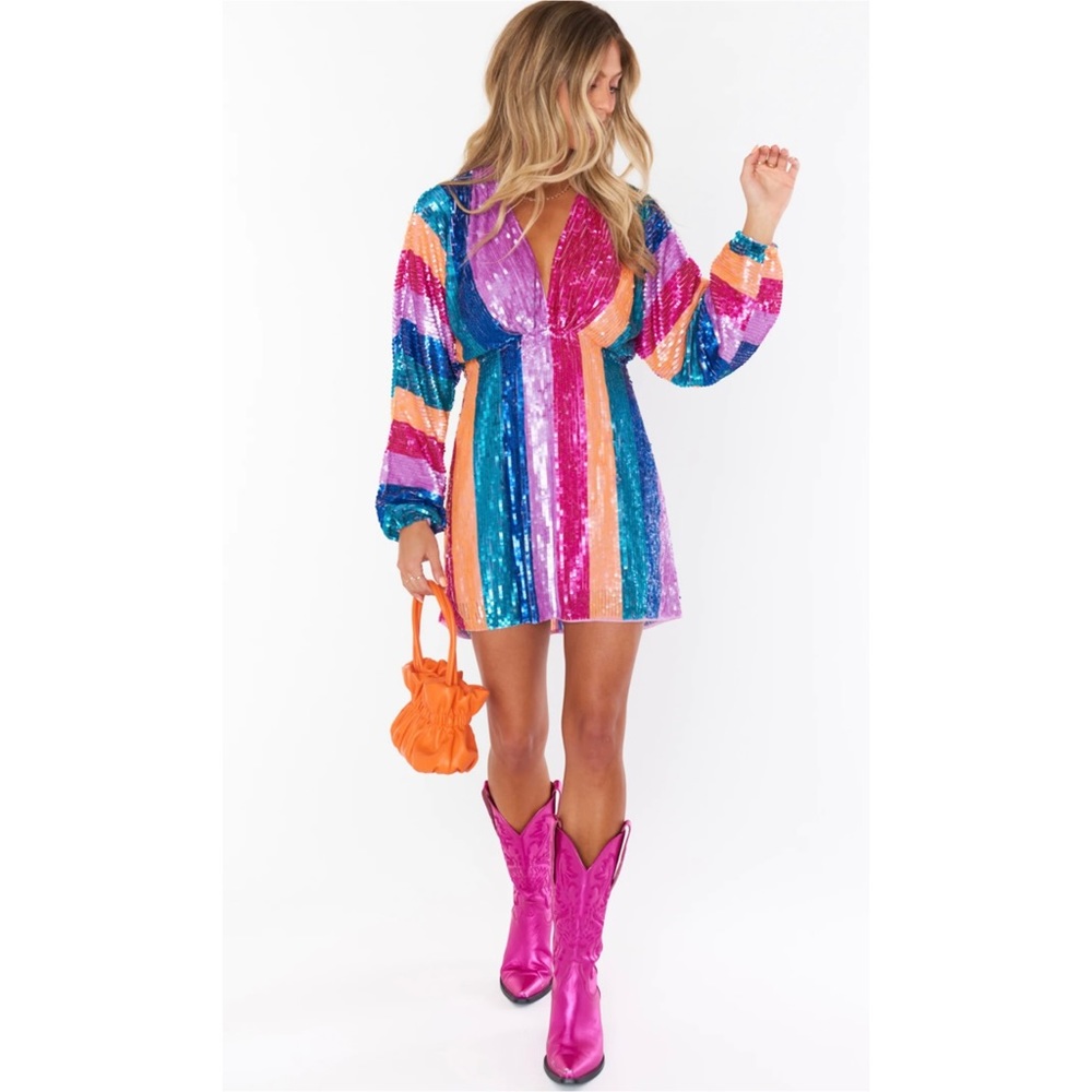 SMYM | Sequin Stripe Dress. - Picture 10 of 12